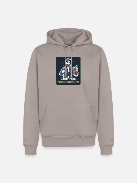 Garde-Papa – Fahrer, Fotograf, Fan - Männer Premium Bio Hoodie - Taupe