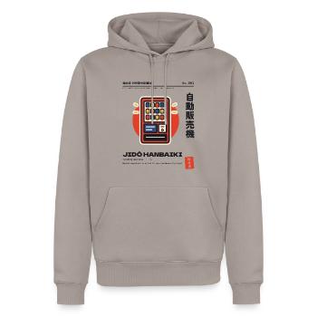 Japanischer Getränkeautomat Jidohanbaiki - Männer Premium Bio Hoodie - Taupe - Vorne - Nico (187cm)