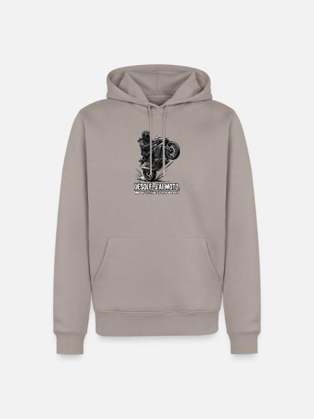 Motorrad, Biker, Biker - Männer Premium Bio Hoodie - Taupe