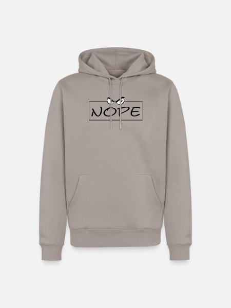 Dunkle Augen Minimalismus - Männer Premium Bio Hoodie - Taupe