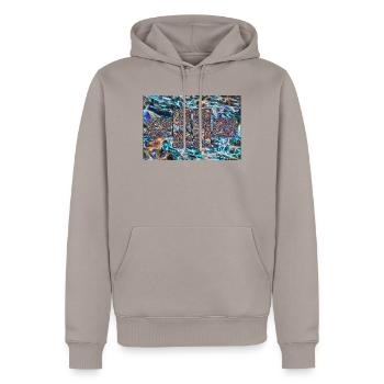 jschichtigkeit - Männer Premium Bio Hoodie - Taupe - Vorne - Nico (187cm)