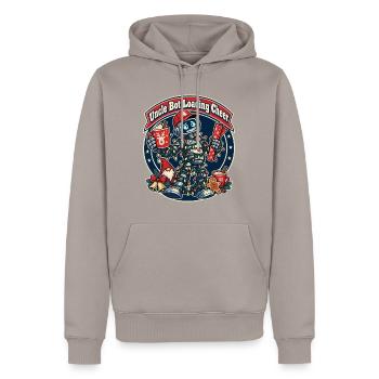 Christmas Roboter-Onkel lädt Feststimmung - Männer Premium Bio Hoodie - Taupe - Vorne - Nico (187cm)