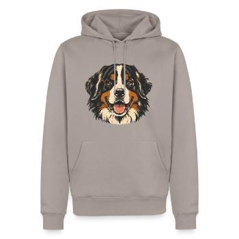 Alter-Berner Sennenhund - Männer Premium Bio Hoodie - Taupe - Vorne - Nico (187cm)