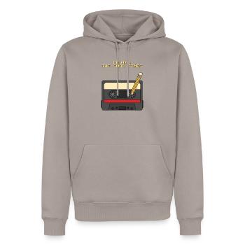 Spul The Good Times Retro Cassette 80s zurück - Männer Premium Bio Hoodie - Taupe - Vorne - Nico (187cm)