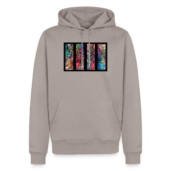 jstiotsj - Männer Premium Bio Hoodie - Taupe - Vorne - Nico (187cm)