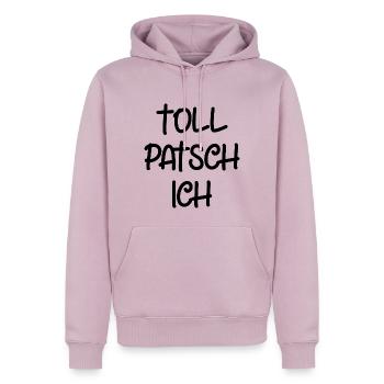 Tollpatsch Ich tollpatschig lustig tollpatschich - Männer Premium Bio Hoodie - Altrosa - Vorne - Nico (187cm)