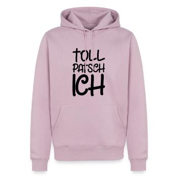 Tollpatsch Ich tollpatschig lustig tollpatschich - Männer Premium Bio Hoodie - Altrosa - Vorne - Nico (187cm)