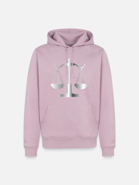 Waage - Männer Premium Bio Hoodie - Altrosa