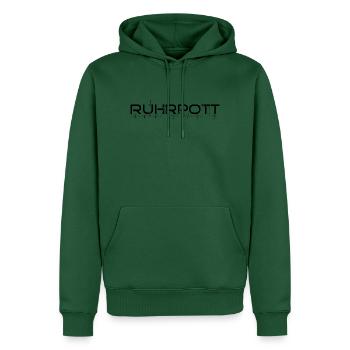 Ruhrpott - Männer Premium Bio Hoodie - Flaschengrün - Vorne - Nico (187cm)