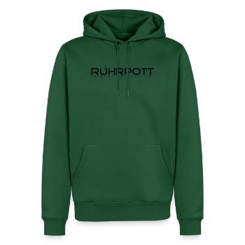 Ruhrpott - Männer Premium Bio Hoodie - Flaschengrün - Vorne - Nico (187cm)