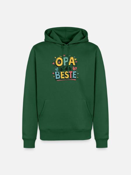 Opa ist der Beste - Männer Premium Bio Hoodie - Flaschengrün