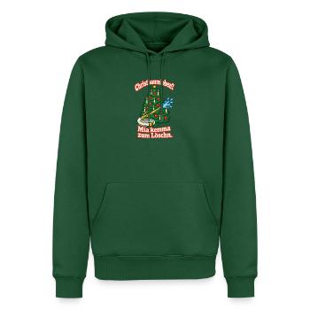 Christbaumloben Mia kemma Löschn - Männer Premium Bio Hoodie - Flaschengrün - Vorne - Nico (187cm)