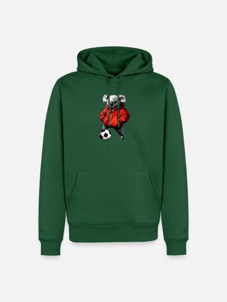 Fussball Koalas - Männer Premium Bio Hoodie - Flaschengrün
