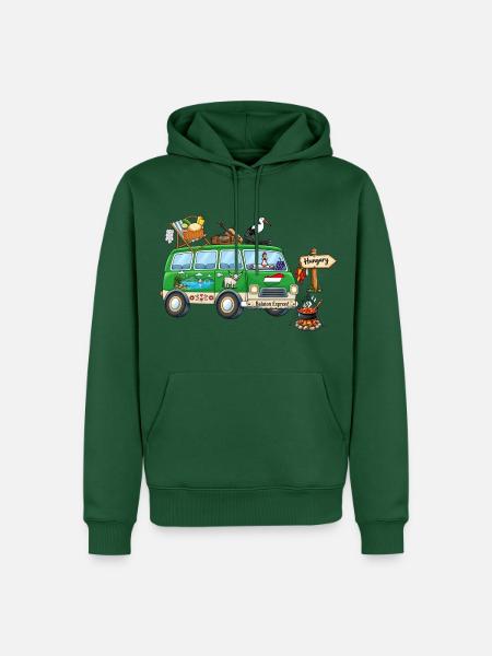 Ungarn Camper Wohnmobil - Männer Premium Bio Hoodie - Flaschengrün