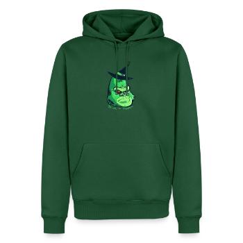Halloween-Zombie-Gorilla - Männer Premium Bio Hoodie - Flaschengrün - Vorne - Nico (187cm)