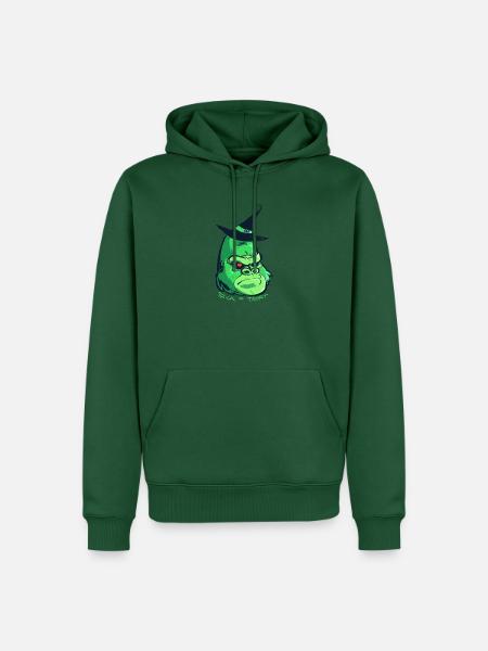 Halloween-Zombie-Gorilla - Männer Premium Bio Hoodie - Flaschengrün