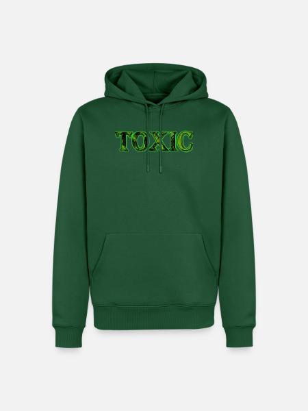 Giftiges Neongrün - Männer Premium Bio Hoodie - Flaschengrün