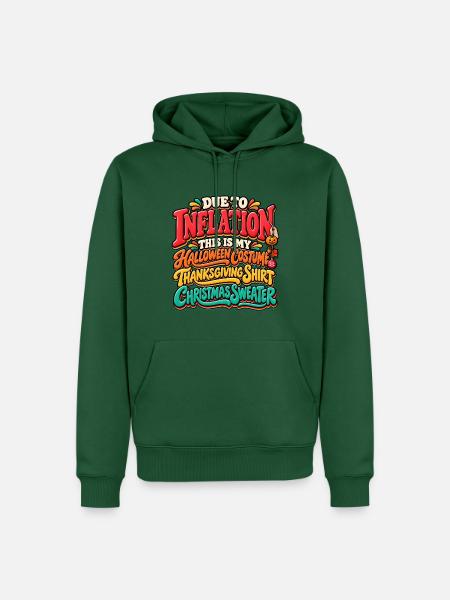 Inflation Holiday Mashup Shirt - Männer Premium Bio Hoodie - Flaschengrün