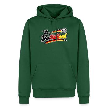 DeutschlandFussball - Männer Premium Bio Hoodie - Flaschengrün - Vorne - Nico (187cm)