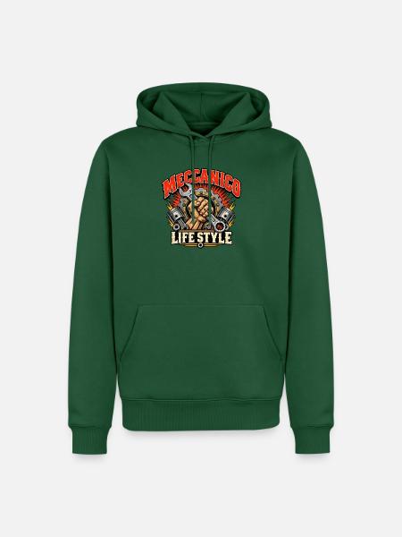Mechanischer Lebensstil - Männer Premium Bio Hoodie - Flaschengrün