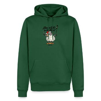 Chorleiter Geschenk Dirigent Weihnachten Schaf - Männer Premium Bio Hoodie - Flaschengrün - Vorne - Nico (187cm)