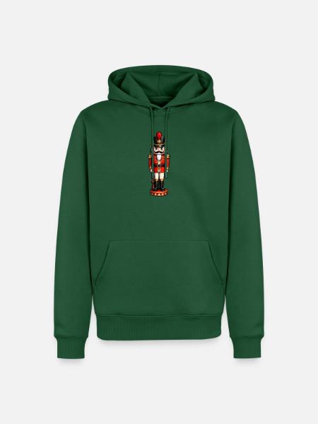 Traditioneller Nußknacker Soldat - Männer Premium Bio Hoodie - Flaschengrün