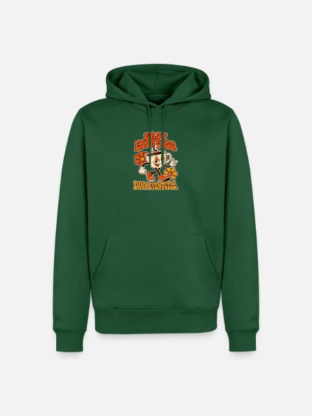 Erst Espresso, Dann Eventuell! - Männer Premium Bio Hoodie - Flaschengrün
