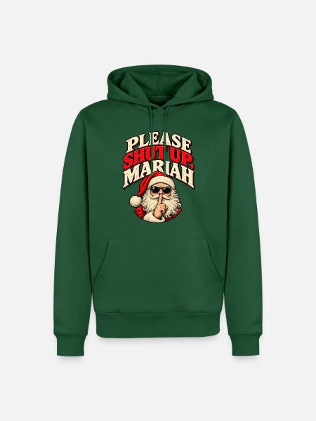 Santa Rebel Christmas Pop - Männer Premium Bio Hoodie - Flaschengrün