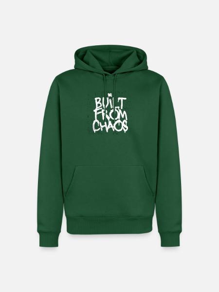Aus Chaos gebaut - Männer Premium Bio Hoodie - Flaschengrün