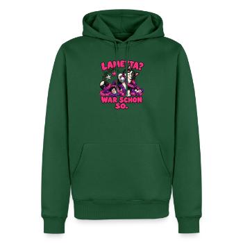 Lametta? War schon so. – Weihnachtskatze - Männer Premium Bio Hoodie - Flaschengrün - Vorne - Nico (187cm)