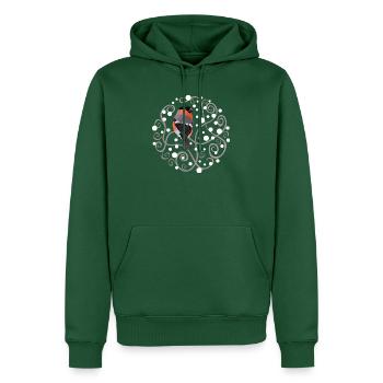 Verfilzte Hecke – Weihnachts-Ochselfink - Männer Premium Bio Hoodie - Flaschengrün - Vorne - Nico (187cm)