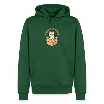 Wütende Katze im Pappkarton - Männer Premium Bio Hoodie - Flaschengrün - Vorne - Nico (187cm)
