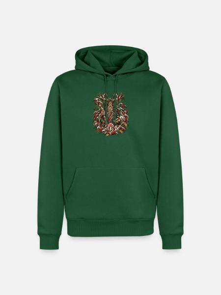 Weihnachtsleshy-Slawischer Waldgeist-Design - Männer Premium Bio Hoodie - Flaschengrün