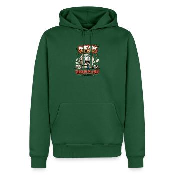 Deadline in 5 Min Panikmodus Computer - Männer Premium Bio Hoodie - Flaschengrün - Vorne - Nico (187cm)