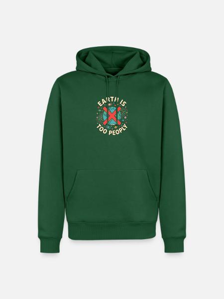 Earth is to peoply - Erde - Männer Premium Bio Hoodie - Flaschengrün