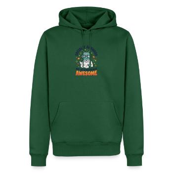 Pace Nerd Sozial unbeholfen großartig - Männer Premium Bio Hoodie - Flaschengrün - Vorne - Nico (187cm)