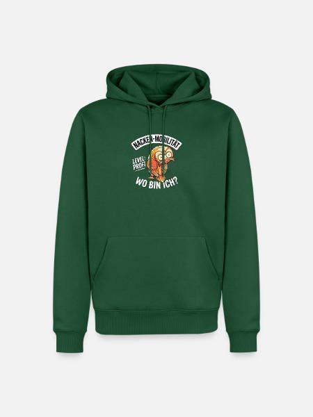 Stretching Yoga Eule - Männer Premium Bio Hoodie - Flaschengrün