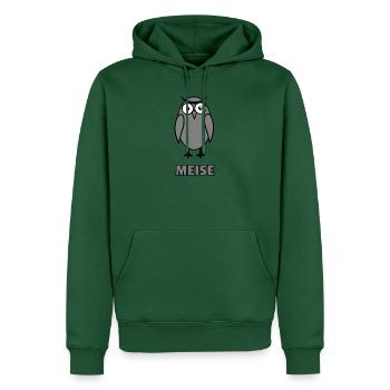 Meise - Männer Premium Bio Hoodie - Flaschengrün - Vorne - Nico (187cm)