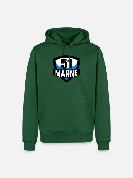 51 Marne - Männer Premium Bio Hoodie - Flaschengrün