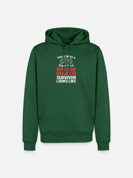 Herzinfarkt - Männer Premium Bio Hoodie - Flaschengrün