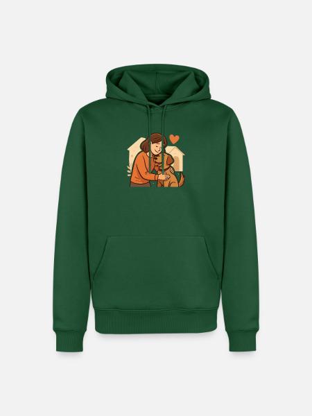 Geschenk für frischgebackene Tierheimhund-Halter - Männer Premium Bio Hoodie - Flaschengrün