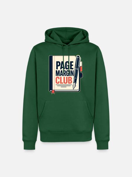 PAGE MARGIN CLUB Computer - Männer Premium Bio Hoodie - Flaschengrün