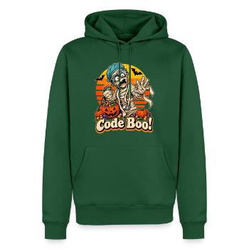 Halloween Mumienarzt Code Boo Notfall - Männer Premium Bio Hoodie - Flaschengrün - Vorne - Nico (187cm)