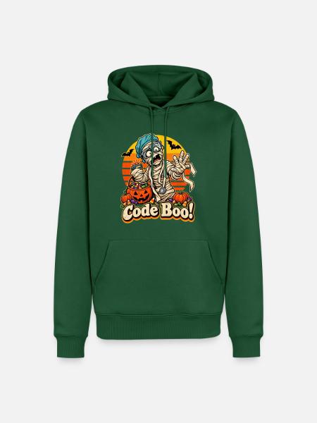 Halloween Mumienarzt Code Boo Notfall - Männer Premium Bio Hoodie - Flaschengrün