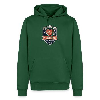 Pflegekraft Mit Herz und Verstand 24/7 im Einsatz - Männer Premium Bio Hoodie - Flaschengrün - Vorne - Nico (187cm)