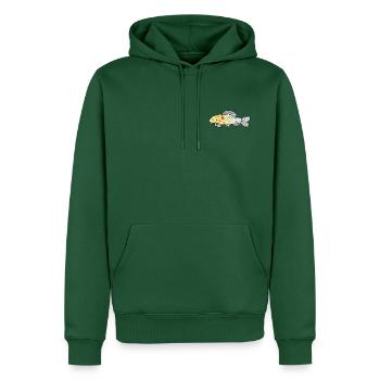 Koi-BogenBunter Spritzer - Männer Premium Bio Hoodie - Flaschengrün - Vorne - Nico (187cm)