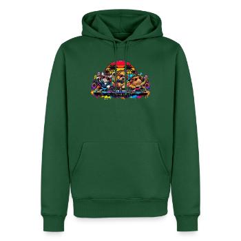 Palm Party DJ Pals - Männer Premium Bio Hoodie - Flaschengrün - Vorne - Nico (187cm)