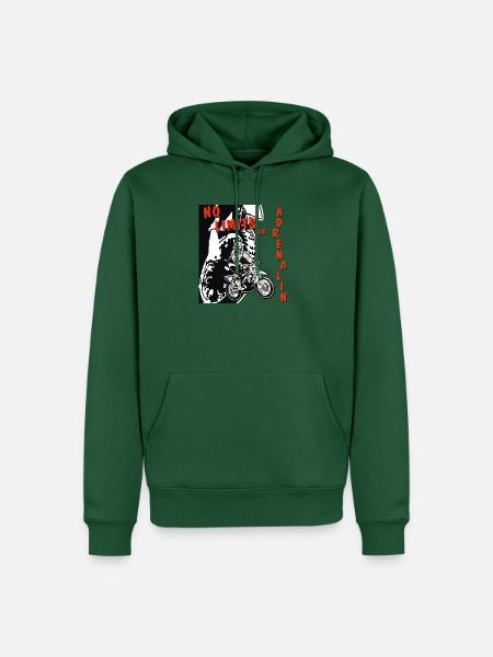 adrenalin no limits mx - Männer Premium Bio Hoodie - Flaschengrün