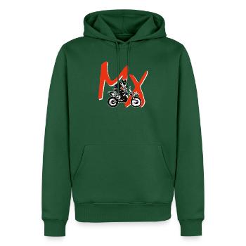 mx enduro - Männer Premium Bio Hoodie - Flaschengrün - Vorne - Nico (187cm)