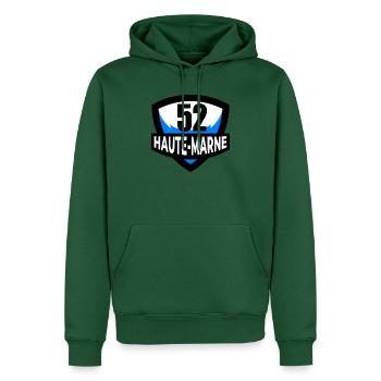52 Haute-Marne - Männer Premium Bio Hoodie - Flaschengrün - Vorne - Nico (187cm)